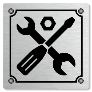 Technická místnost, 118x118mm, stříbrná, Kansas